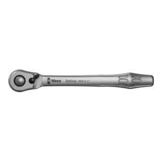 Wera 8004 A Zyklop Metal-Knarre mit Umschalthebel mit 1/4''-Antrieb
