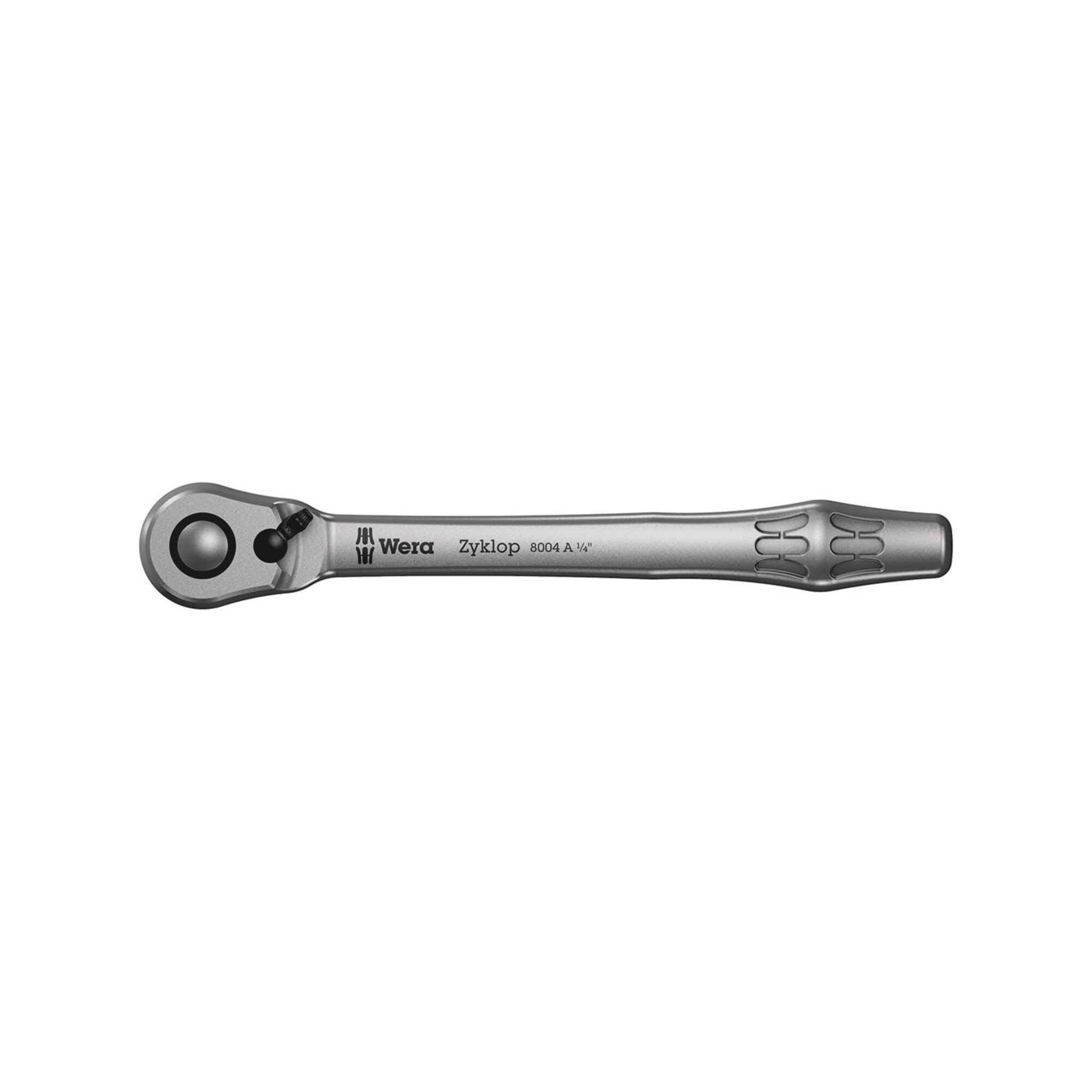 Wera 8004 A Zyklop Metal-Knarre mit Umschalthebel mit 1/4"-Antrieb, 1/4" x 141 mm
