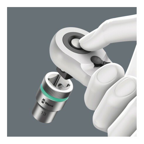 Wera 8006 SC 1 Zyklop Hybrid-ratelset, 1/2"-aandrijving, metrisch