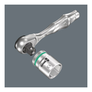 Wera 8008 A Zyklop Mini 3 Knarre mit 1/4"-Antrieb, 1/4" x 87 mm