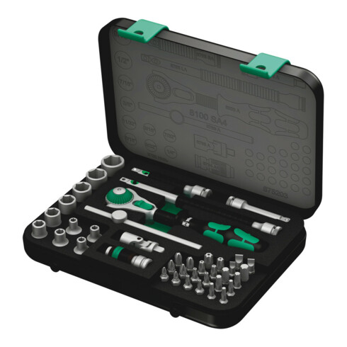 Wera 8100 SA 4 Zyklop Speed-ratelset, 1/4"-aandrijving, inch