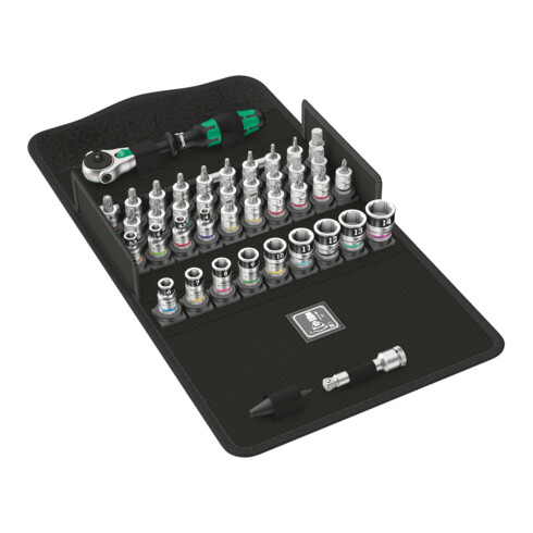 Wera 8100 SA All-in Zyklop Speed-ratelset, 1/4"-aandrijving, met vasthoudfunctie, metrisch