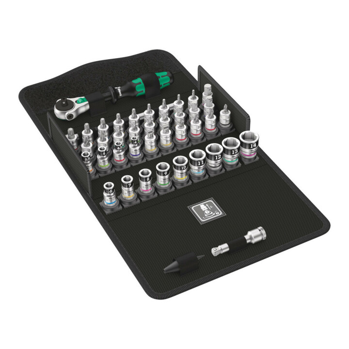 Wera 8100 SA All-in Zyklop Speed-ratelset, 1/4"-aandrijving, met vasthoudfunctie, metrisch