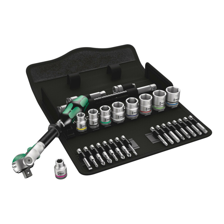 Wera 8100 SB 6 Zyklop Speed-Knarrensatz, 3/8"-Antrieb, metrisch, 29-teilig