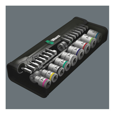 Wera 8100 SB 7 Zyklop Metal-ratelset doorsteekvierkant, 3/8"-aandrijving, metrisch
