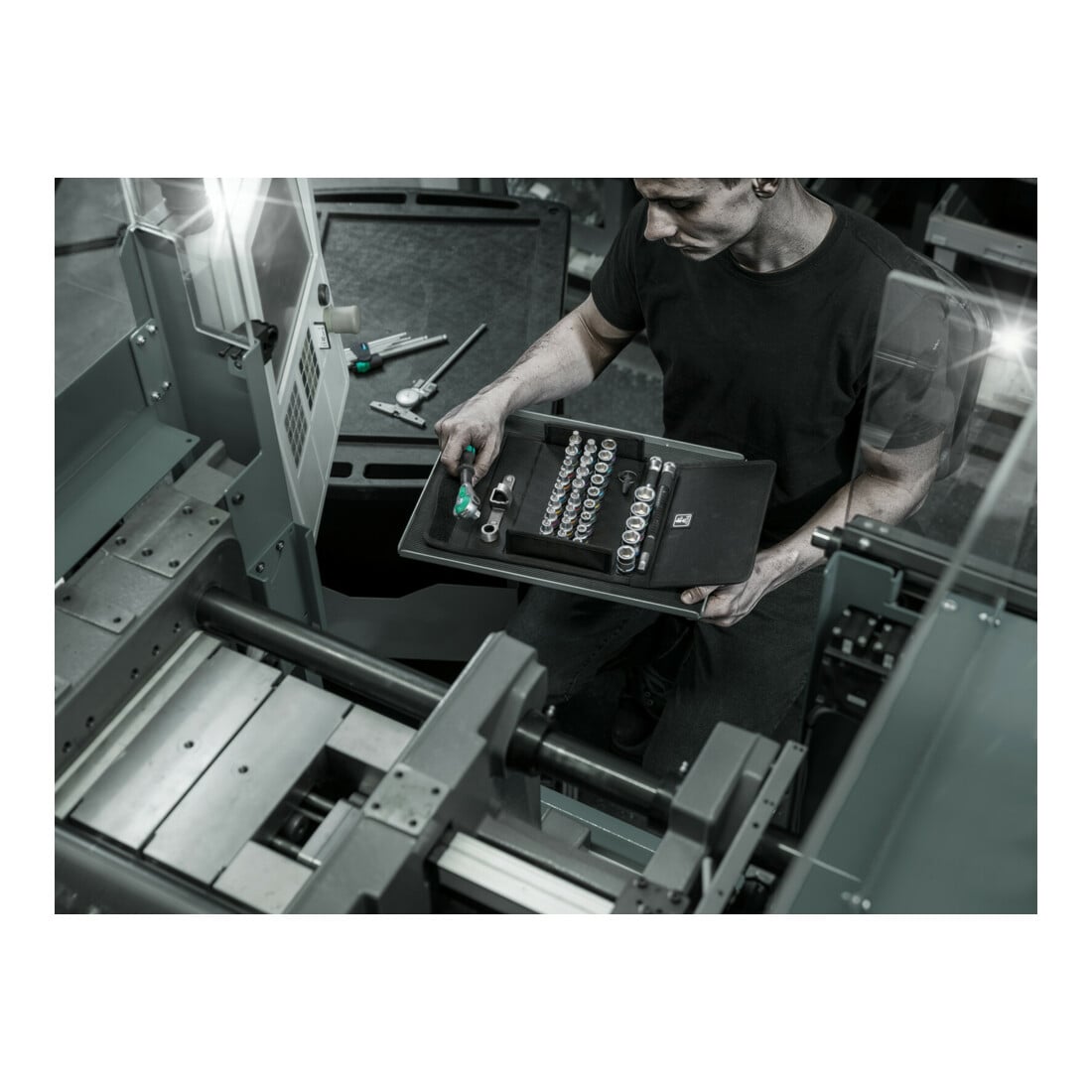 Wera 8100 SB All-in Zyklop Speed Jeu de cliquets, entraînement 3/8", 35 pièces