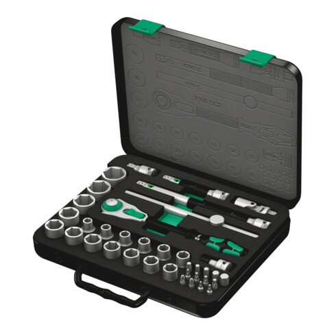 Wera 8100 SC 2 Zyklop Speed-ratelset, 1/2"-aandrijving, metrisch
