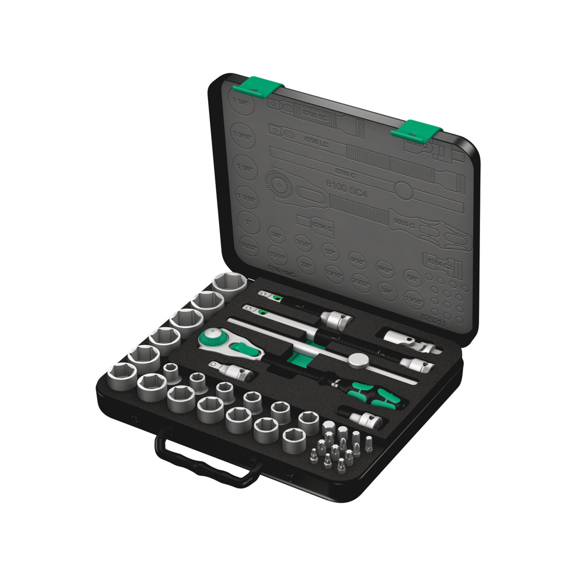Wera 8100 SC 4 Zyklop-Knarrensatz, 1/2"-Antrieb, zöllig