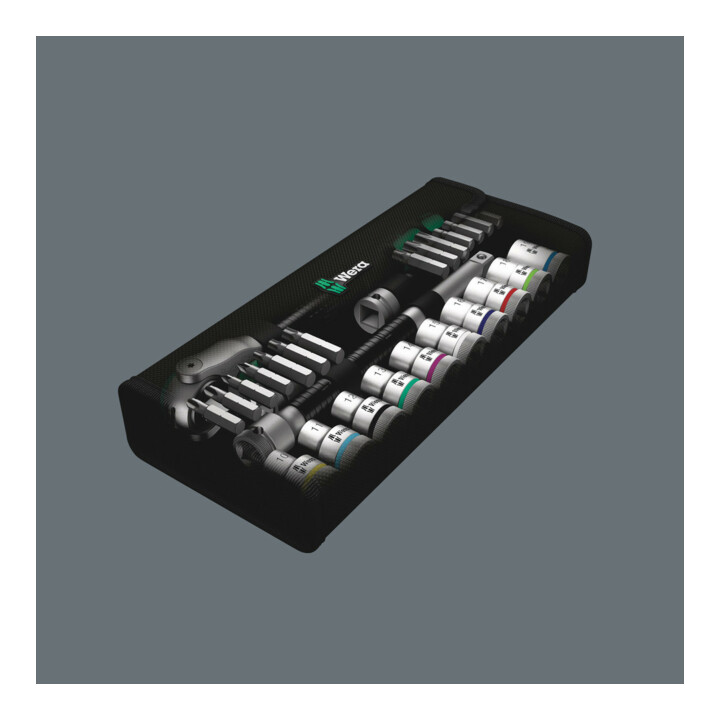Wera 8100 SC 6 Zyklop Speed-Knarrensatz, 1/2"-Antrieb, metrisch, 28-teilig