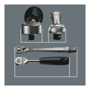 Wera 8100 SC 8 Zyklop Metal-ratelset, omschakelpal, 1/2"-aandrijving, metrisch-5