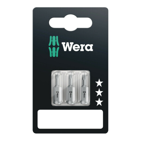 Wera 840/1 Z A SB Bit-Set 3-teilig, Innensechskant Größen 2-2,5-3/25mm, 1/4"