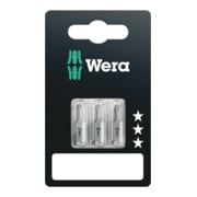 Wera 840/1 Z A SB Jeu d'embouts 3 pièces, tailles à six pans creux 2-2,5-3/25mm, 1/4