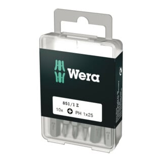 Wera 851/1 Z DIY Bits, PH 1 x 25 mm, 10-teilig