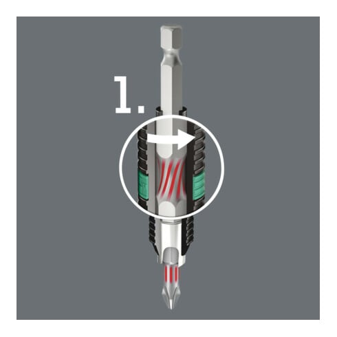 Mèche Wera 851/4 BTZ Phillips, longueur 50 mm