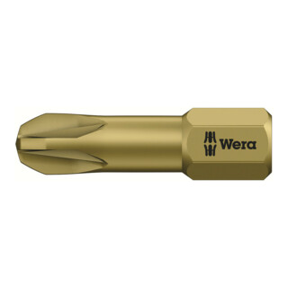 Wera Pozidriv Torsion Bit, L25 mm, 1/4" Antrieb, für Holz
