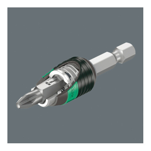 Wera 8600-9/TZ Bit-Check – Rapidaptor, 1 Universalhalter mit 9 Torsion-Bits
