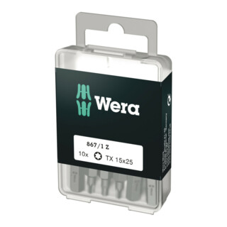 Wera 867/1 DIY TORX Bits, TX 15 x 25 mm, 10-teilig