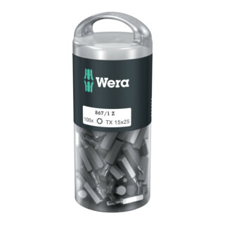 Wera 867/1 TORX DIY 100, TX 15 x 25 mm, 100-teilig