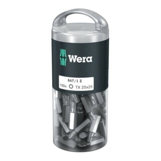 Wera 867/1 TORX DIY 100, TX 25 x 25 mm, 100-teilig