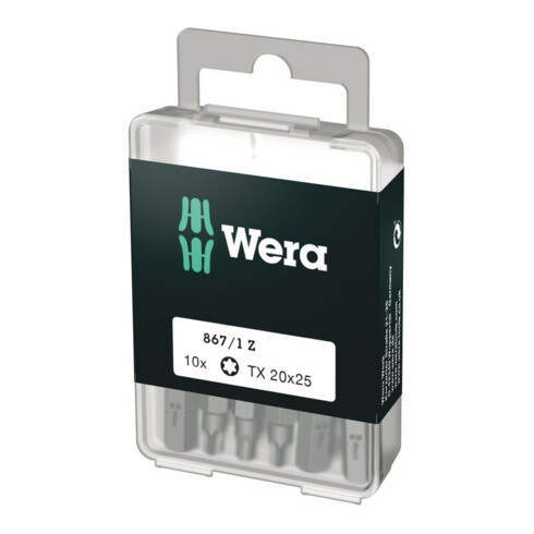 Wera 867/1 Z TORX® Bits 10 x TX 20x25