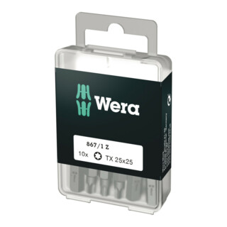 Wera 867/1 Z TORX® Bits 10 x TX 25x25