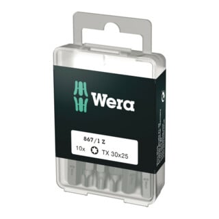 Wera 867/1 Z TX Bits 10 x, Länge 25 mm