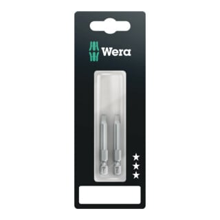 Wera 868/4 Z SB Innenvierkant Bits, # 1 x 50 mm, 2-teilig
