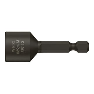 Wera 869/4 M Steckschlüsseleinsätze, magnetisch, SW 12,0 mm, Länge 50,0 mm