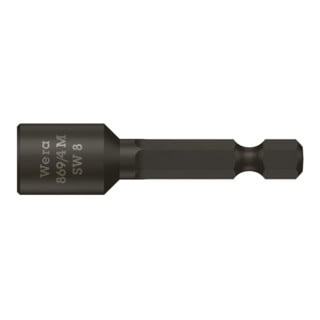 Wera 869/4 M Steckschlüsseleinsätze, magnetisch, SW 8,0 mm, Länge 50,0 mm