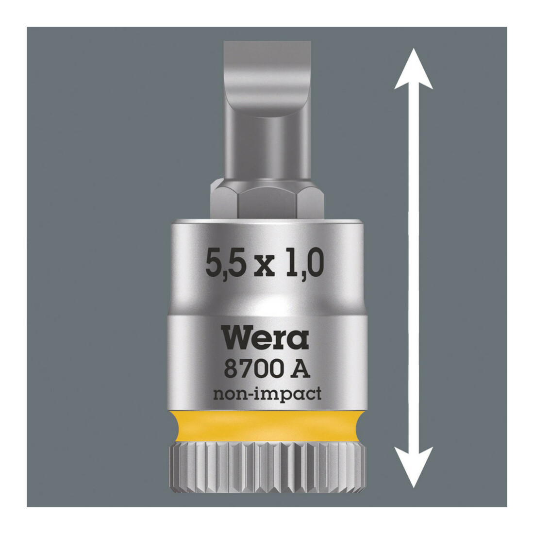 Wera 8700 A FL Schlitzschrauben Zyklop Bitnuss mit 1/4-Antrieb" 28 mm Schlitz
