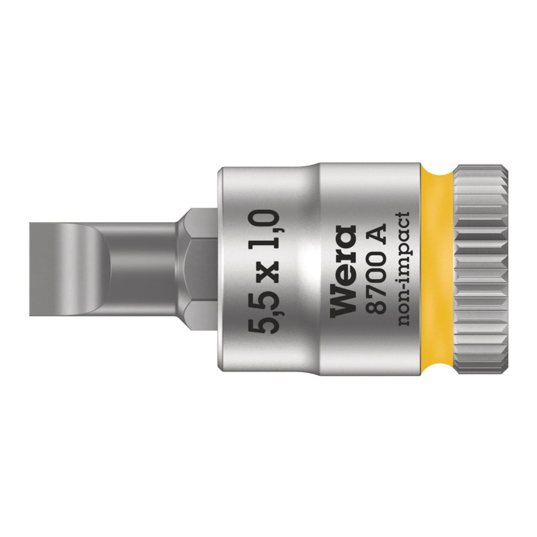 Wera 8700 A FL Schlitzschrauben Zyklop Bitnuss mit 1/4-Antrieb" 28 mm Schlitz