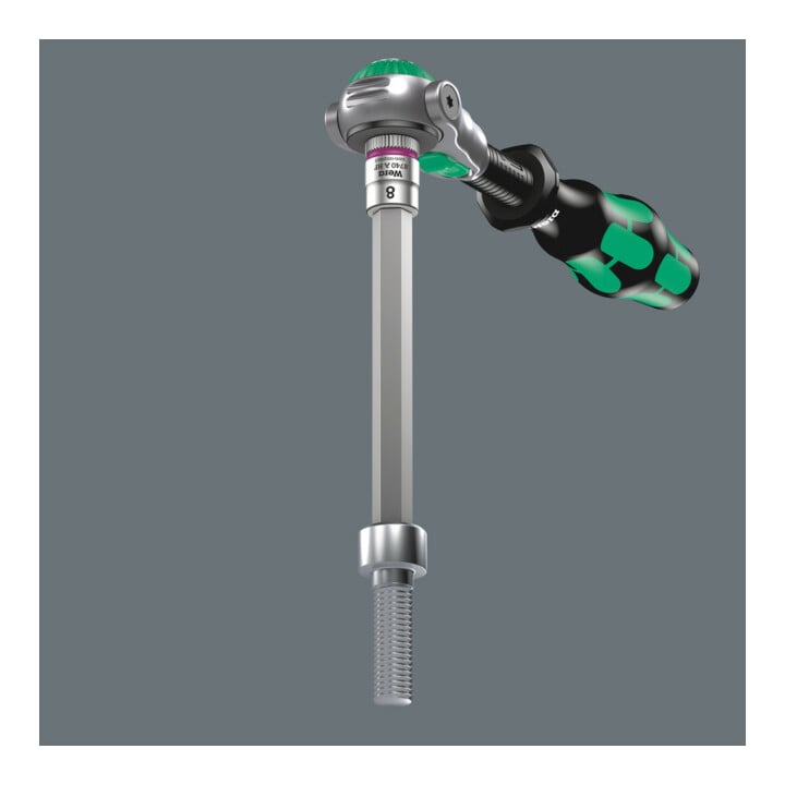 Wera 8740 A HF 1 Zyklop Bitnuss-Satz, mit 1/4"-Antrieb, mit Haltefunktion für Innensechskantschrauben, 5-teilig