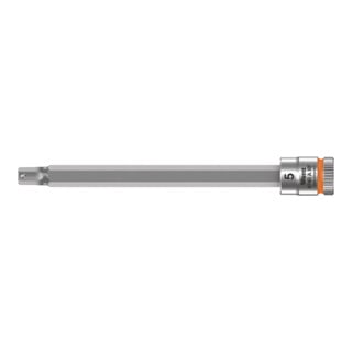 Wera 8740 A HF Zyklop Bitnuss mit 1/4"-Antrieb, mit Haltefunktion für Innensechskantschrauben, 5 x 100 mm