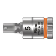 Wera 8740 A HF Hex-Plus Zyklop Bitnuss mit 1/4-Antrieb, mit Haltefunktion für Innensechskantschrauben, metrisch