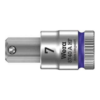 Wera 8740 A HF Hex-Plus Zyklop Bitnuss mit 1/4-Antrieb, mit Haltefunktion für Innensechskantschrauben, metrisch