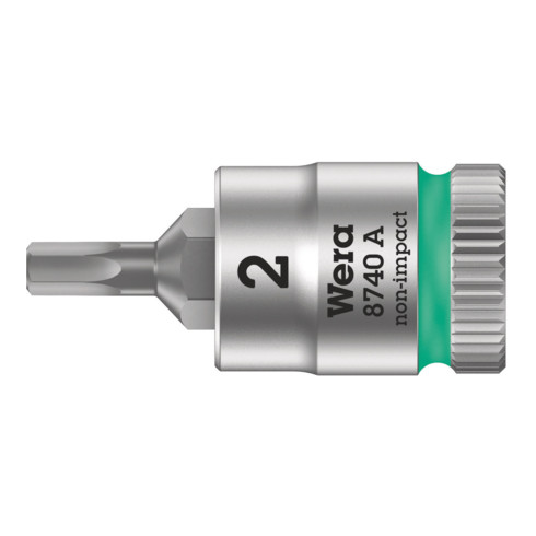 Wera 8740 A Zyklop Bitnuss mit 1/4"-Antrieb, für Innensechskantschrauben, 2 x 28 mm