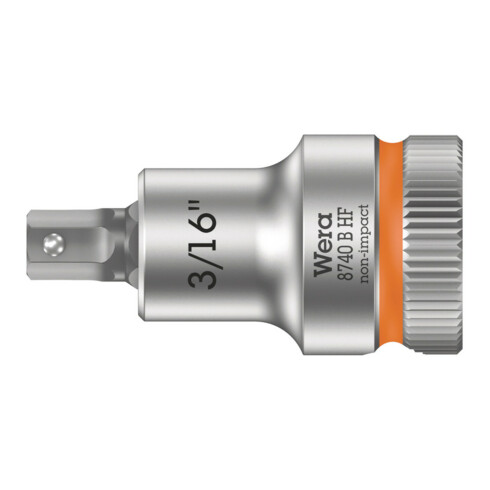 Wera 8740 B HF Hex-Plus Zyklop Bitnuss mit 3/8-Antrieb, mit Haltefunktion für Innensechskantschrauben, imperial