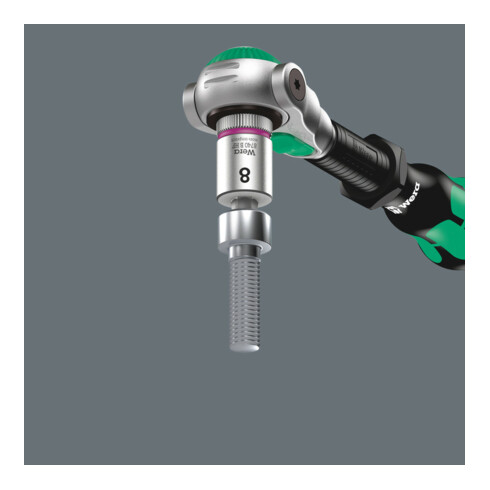 Wera 8740 B HF Hex-Plus Zyklop Bitnuss mit 3/8-Antrieb, mit Haltefunktion für Innensechskantschrauben, imperial