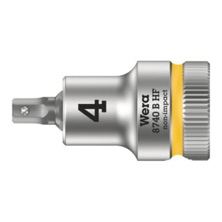 Wera 8740 B HF Hex-Plus Zyklop Bitnuss mit 3/8-Antrieb, mit Haltefunktion für Innensechskantschrauben, metrisch