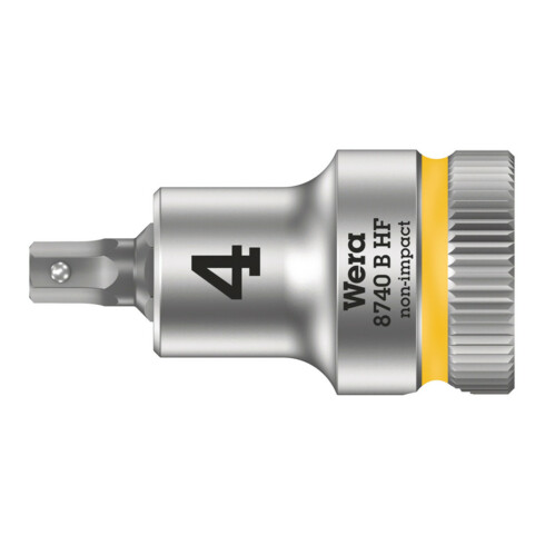Wera 8740 B HF Hex-Plus Zyklop Bitnuss mit 3/8-Antrieb, mit Haltefunktion für Innensechskantschrauben, metrisch