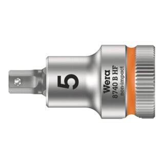 Wera 8740 B HF Hex-Plus Zyklop Bitnuss mit 3/8-Antrieb, mit Haltefunktion für Innensechskantschrauben, metrisch