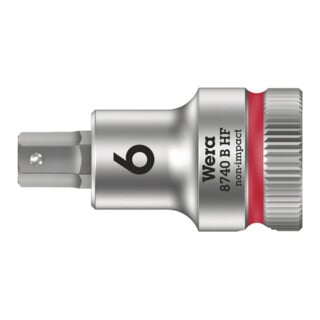 Wera 8740 B HF Hex-Plus Zyklop Bitnuss mit 3/8-Antrieb, mit Haltefunktion für Innensechskantschrauben, metrisch