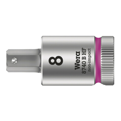 Wera 8740 B HF Hex-Plus Zyklop Bitnuss mit 3/8-Antrieb, mit Haltefunktion für Innensechskantschrauben, metrisch