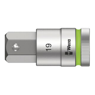 Wera 8740 C HF Zyklop Bitnuss mit 1/2"-Antrieb mit Haltefunktion, 19 x 60 mm