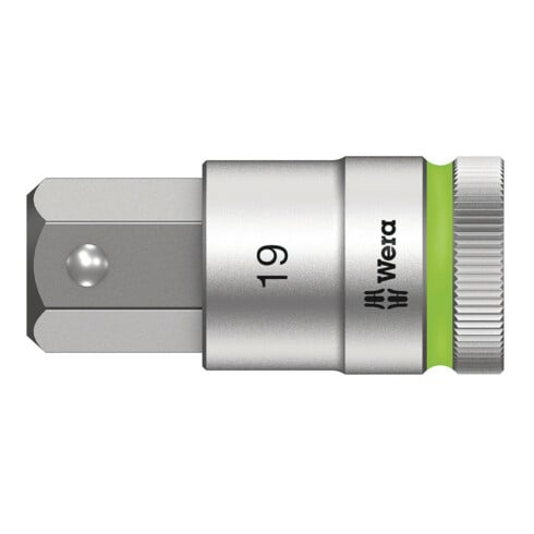 Wera 8740 C HF Zyklop Bitnuss mit 1/2"-Antrieb mit Haltefunktion, 19 x 60 mm