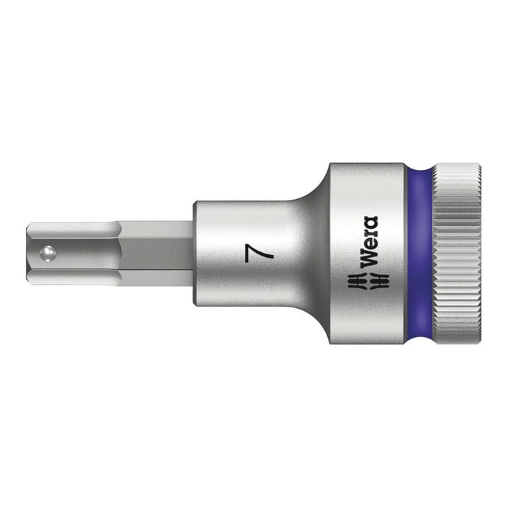 Wera 8740 C HF Zyklop Bitnuss mit 1/2"-Antrieb mit Haltefunktion, 7 x 60 mm