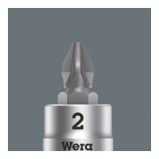 Wera 8755 A Pozidriv Zyklop Bitnuss mit 1/4-Antrieb" 28 mm Pozidriv-5