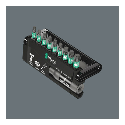 Wera 8767-9/IMP DC Impaktor Bit-Check, 1 Impaktor-Halter mit 9 Impaktor-Bits