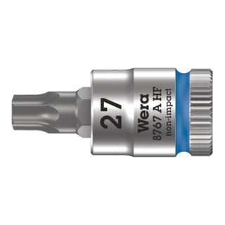 Wera 8767 A HF TX Zyklop Bitnuss mit 1/4"-Antrieb, mit Haltefunktion, TX 27 x 28 mm