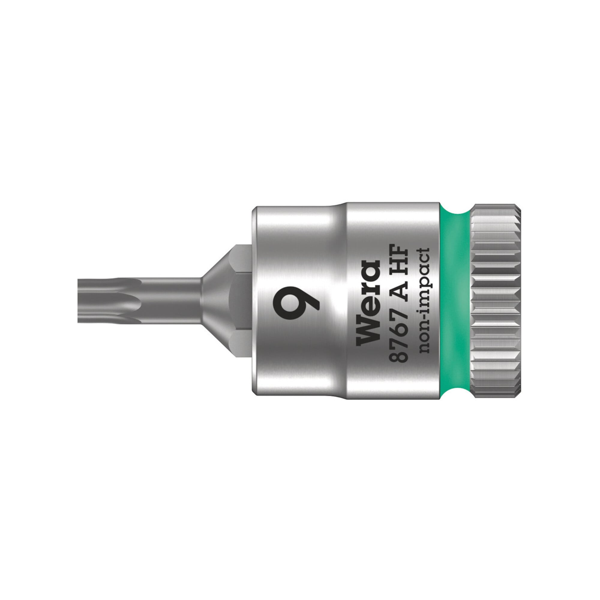 Wera 8767 A HF TX Zyklop Bitnuss mit 1/4"-Antrieb, mit Haltefunktion, TX 9 x 28 mm